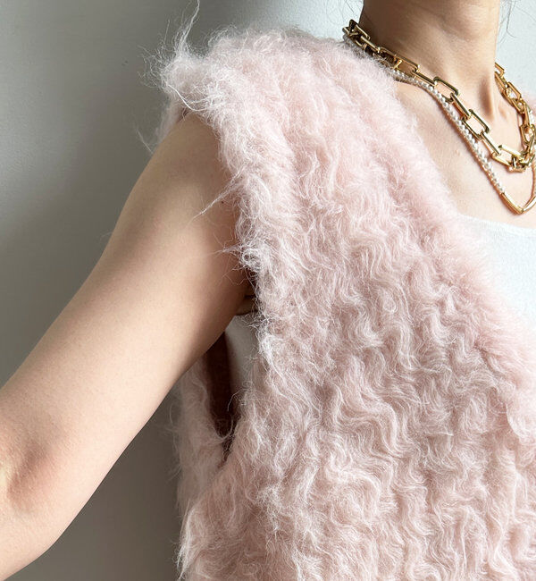  「【前後2WAY】シャギーニットベスト」|ニット・セーター|