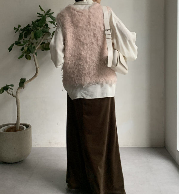  「【前後2WAY】シャギーニットベスト」|ニット・セーター|