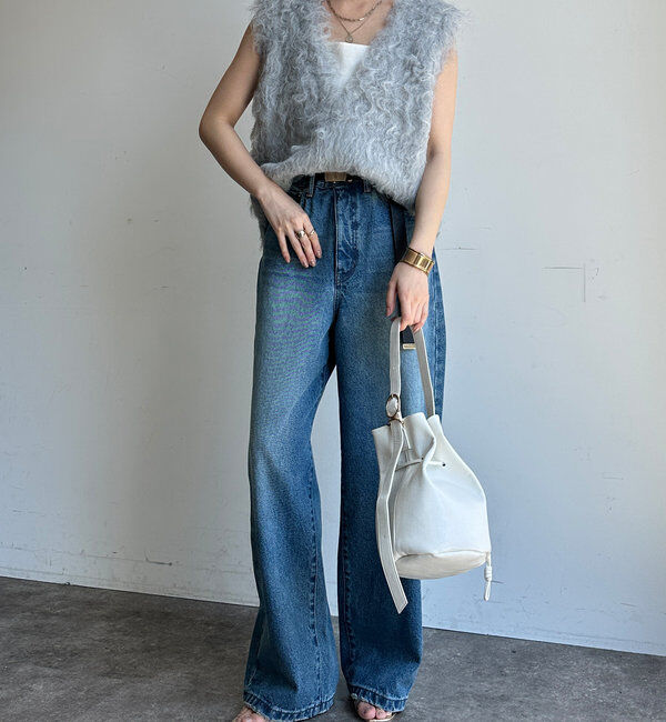  「【前後2WAY】シャギーニットベスト」|ニット・セーター|