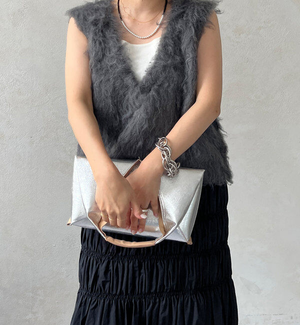  「【前後2WAY】シャギーニットベスト」|ニット・セーター|