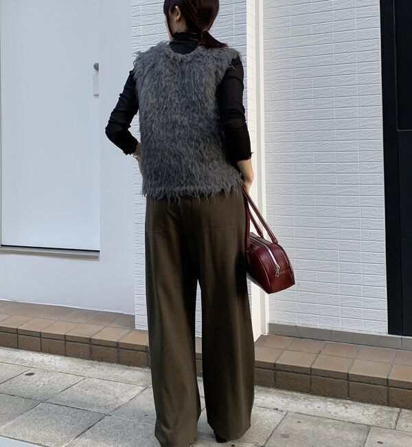  「【前後2WAY】シャギーニットベスト」|ニット・セーター|