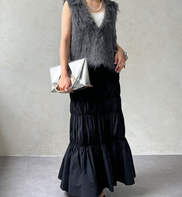  「【前後2WAY】シャギーニットベスト」|ニット・セーター|