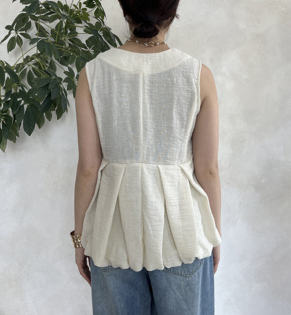  「【WEB限定】ペプラムバルーンベスト」|ブルゾン・スタジャン|