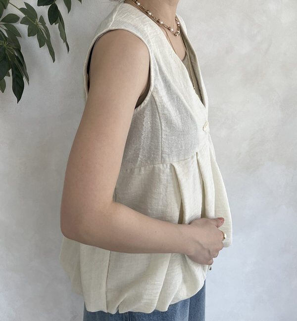  「【WEB限定】ペプラムバルーンベスト」|ブルゾン・スタジャン|