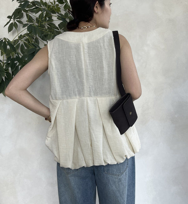  「【WEB限定】ペプラムバルーンベスト」|ブルゾン・スタジャン|