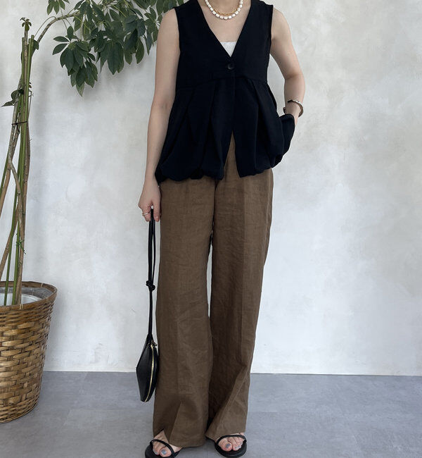  「【WEB限定】ペプラムバルーンベスト」|ブルゾン・スタジャン|