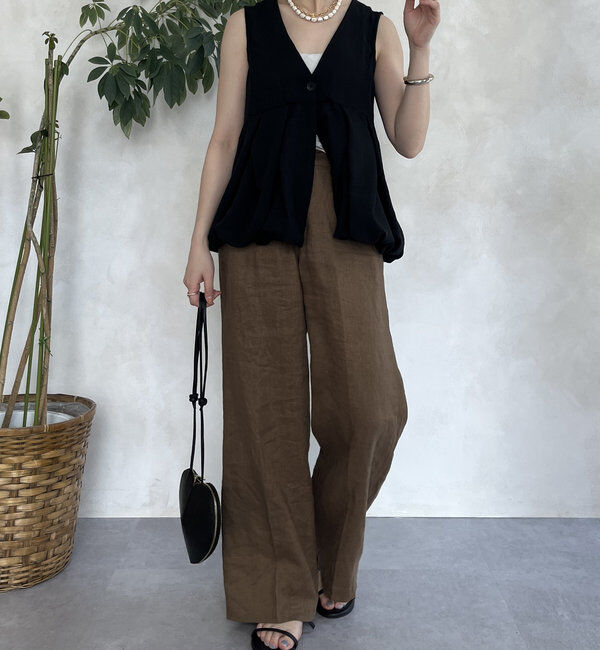  「【WEB限定】ペプラムバルーンベスト」|ブルゾン・スタジャン|