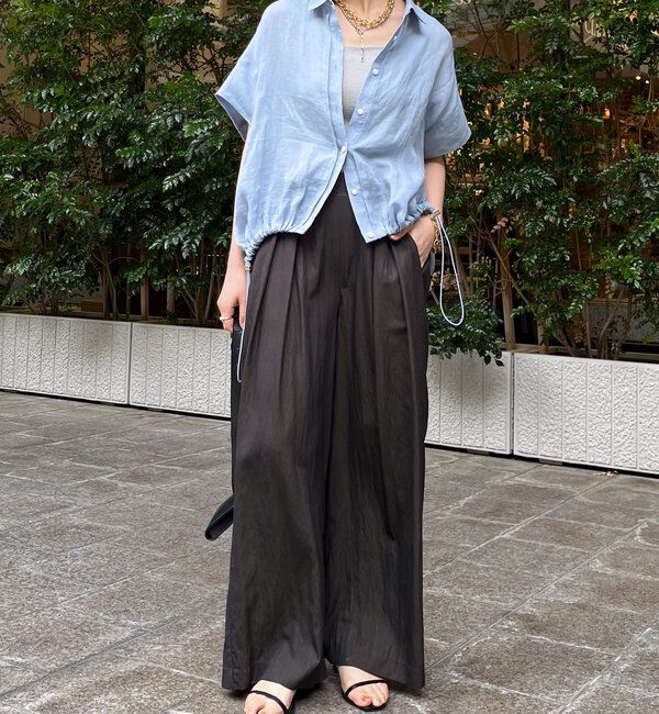  「リネンドロストフレンチシャツ」|シャツ・ブラウス|