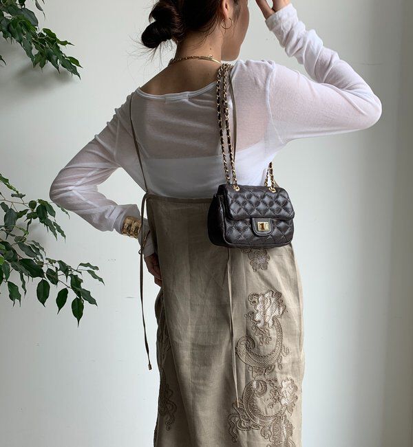  「刺繍レースリネンワンピース」|ワンピース|