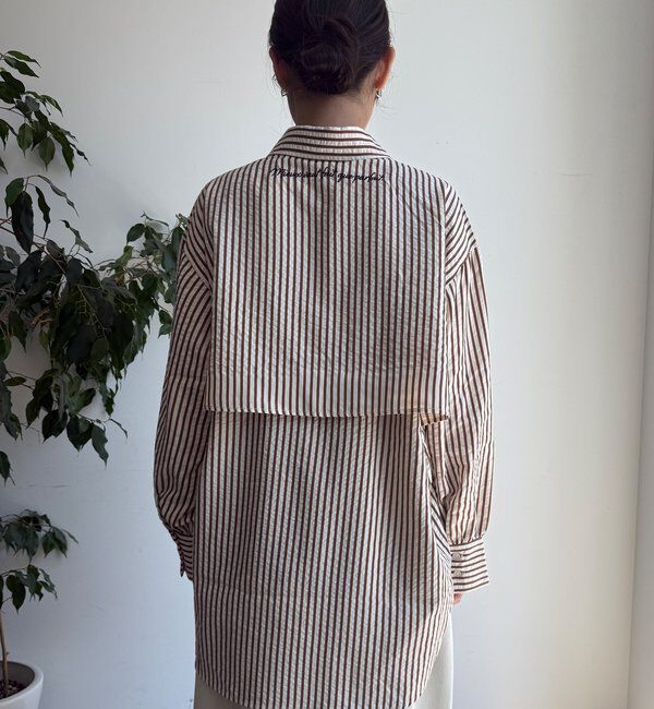  「【WEB限定】ロゴ刺繍ストライプスキッパーシャツ」|シャツ・ブラウス|