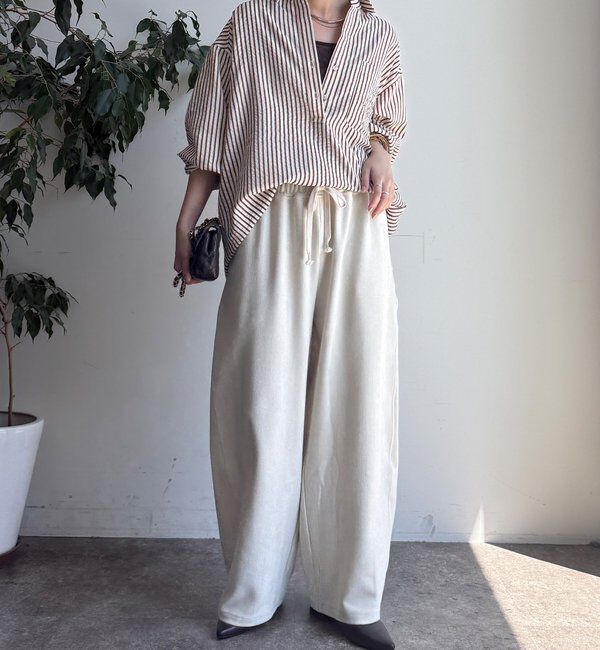  「【WEB限定】ロゴ刺繍ストライプスキッパーシャツ」|シャツ・ブラウス|