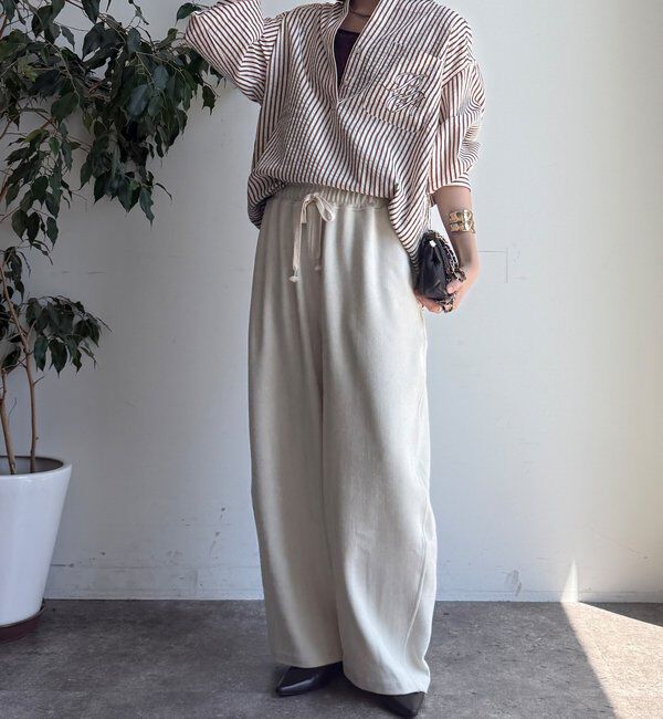  「【WEB限定】ロゴ刺繍ストライプスキッパーシャツ」|シャツ・ブラウス|