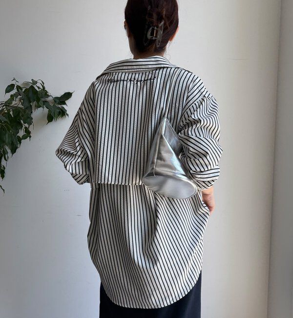  「【WEB限定】ロゴ刺繍ストライプスキッパーシャツ」|シャツ・ブラウス|