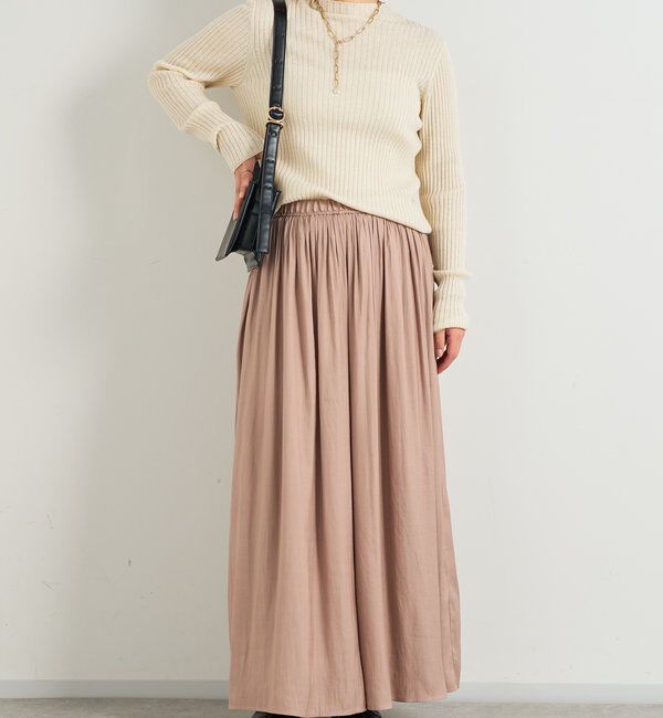  「《大人カジュアルに◎さりげない輝き》プチスパンコールリブニット」|シャツ・ブラウス|