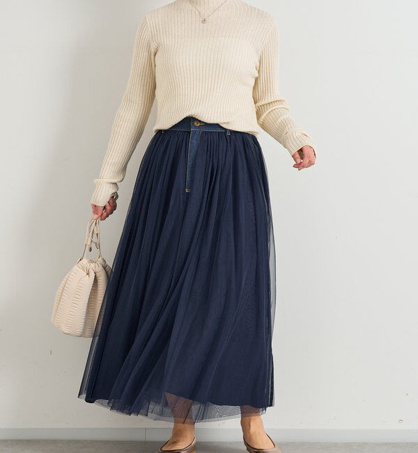  「《大人カジュアルに◎さりげない輝き》プチスパンコールリブニット」|シャツ・ブラウス|