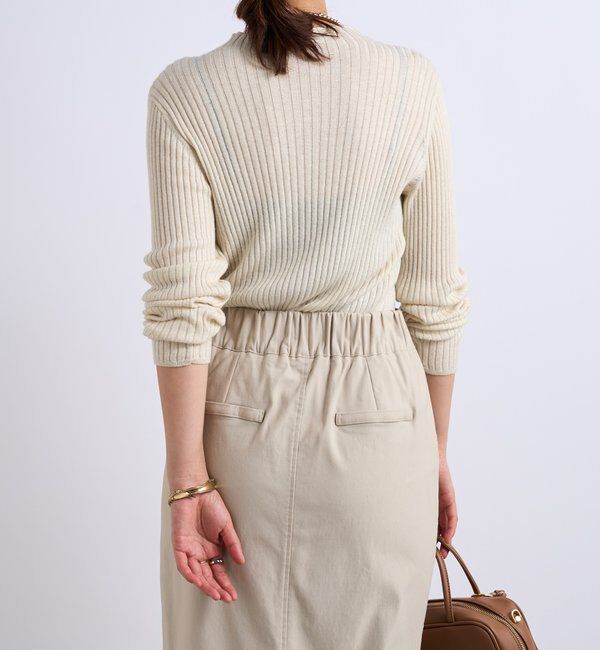  「《大人カジュアルに◎さりげない輝き》プチスパンコールリブニット」|シャツ・ブラウス|