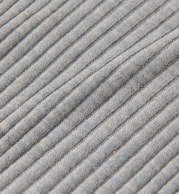  「《大人カジュアルに◎さりげない輝き》プチスパンコールリブニット」|シャツ・ブラウス|