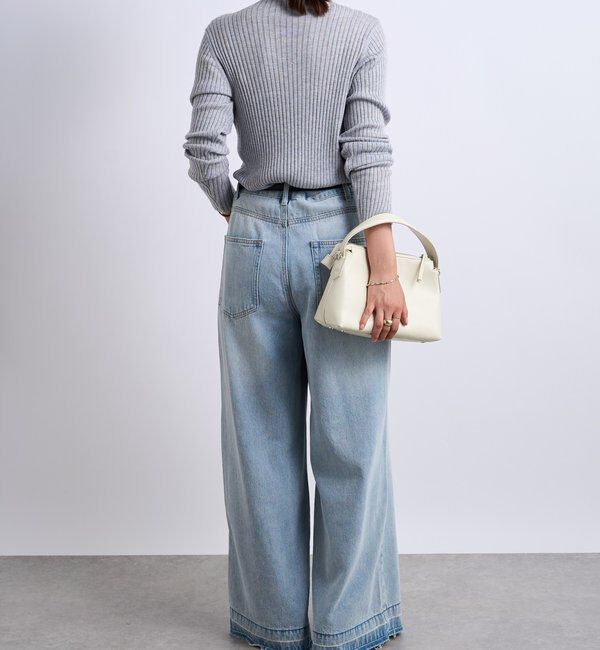  「《大人カジュアルに◎さりげない輝き》プチスパンコールリブニット」|シャツ・ブラウス|