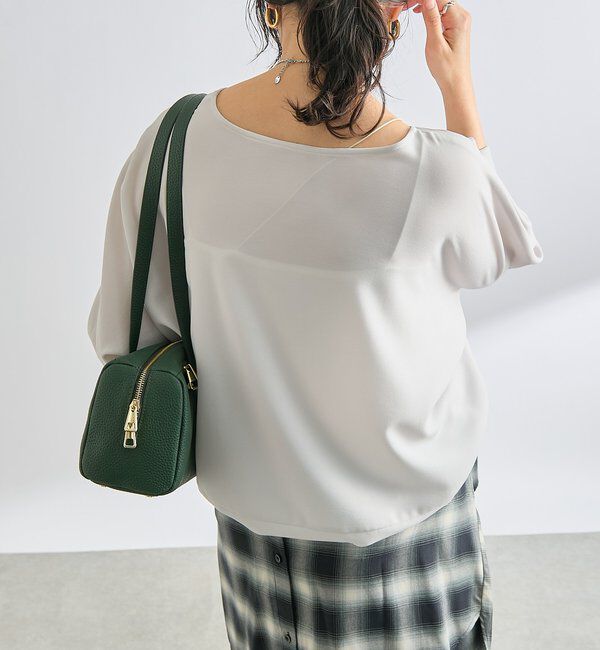  「【レビュー高評価/冷房・日焼け対策◎】リブ付きジョーゼットドルマンブラウス」|シャツ・ブラウス|