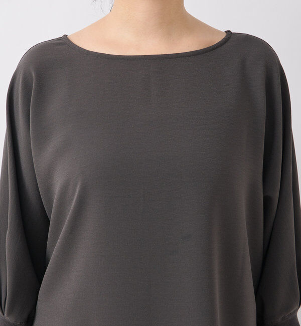  「【レビュー高評価/冷房・日焼け対策◎】リブ付きジョーゼットドルマンブラウス」|シャツ・ブラウス|