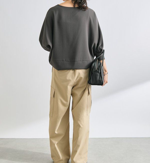  「【レビュー高評価/冷房・日焼け対策◎】リブ付きジョーゼットドルマンブラウス」|シャツ・ブラウス|