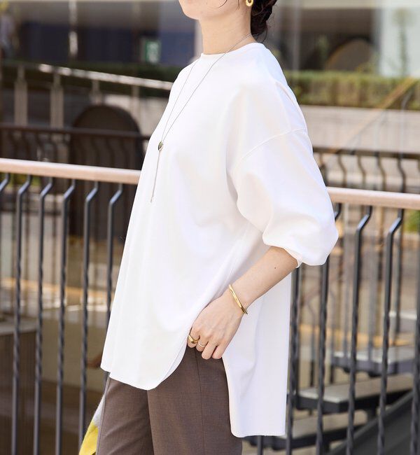  「【ニットのインナーにもおすすめ】カットジョーゼットライトプルオーバー」|Tシャツ・カットソー|