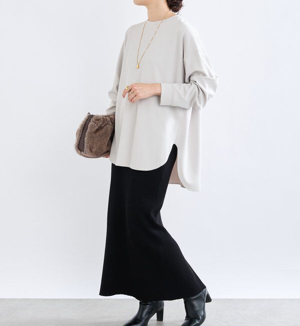  「【ニットのインナーにもおすすめ】カットジョーゼットライトプルオーバー」|Tシャツ・カットソー|