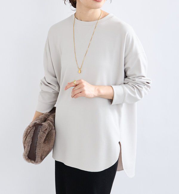  「【ニットのインナーにもおすすめ】カットジョーゼットライトプルオーバー」|Tシャツ・カットソー|