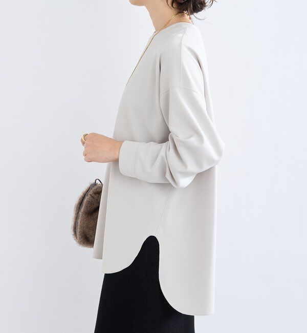  「【ニットのインナーにもおすすめ】カットジョーゼットライトプルオーバー」|Tシャツ・カットソー|