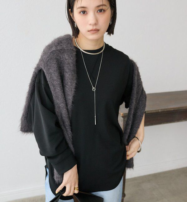  「【ニットのインナーにもおすすめ】カットジョーゼットライトプルオーバー」|Tシャツ・カットソー|