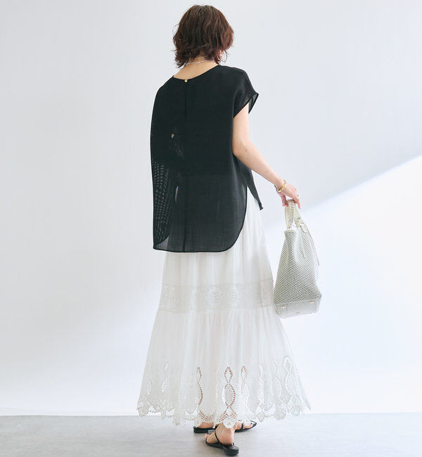  「メッシュフレンチブラウス」|シャツ・ブラウス|