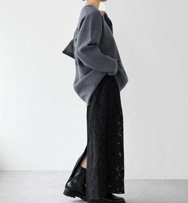  「【a Nice （ア ・ニース）】クラフトレーススカート」|スカート|