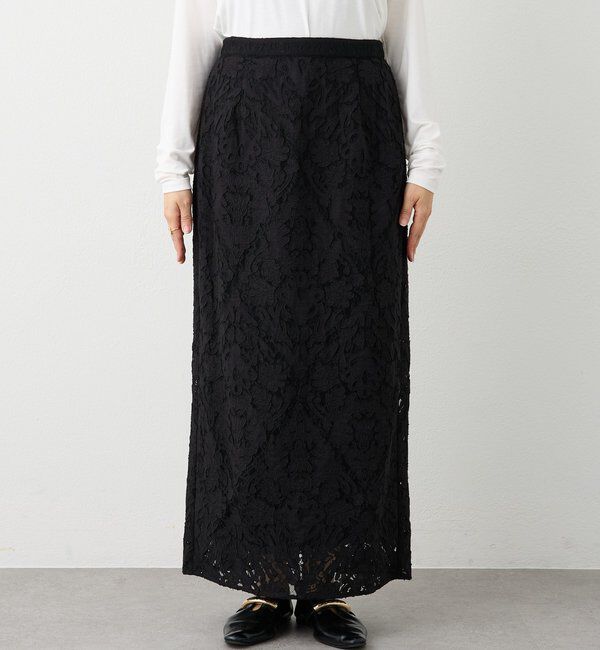  「【a Nice （ア ・ニース）】クラフトレーススカート」|スカート|