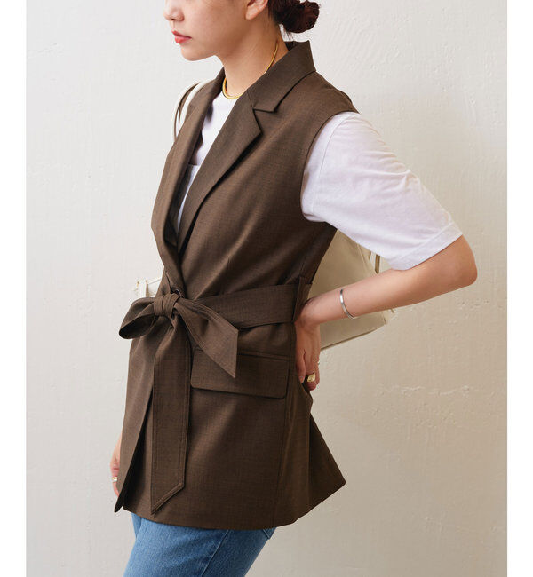  「【セットアップ対応】テーラードジレ」|ベスト・ジレ|