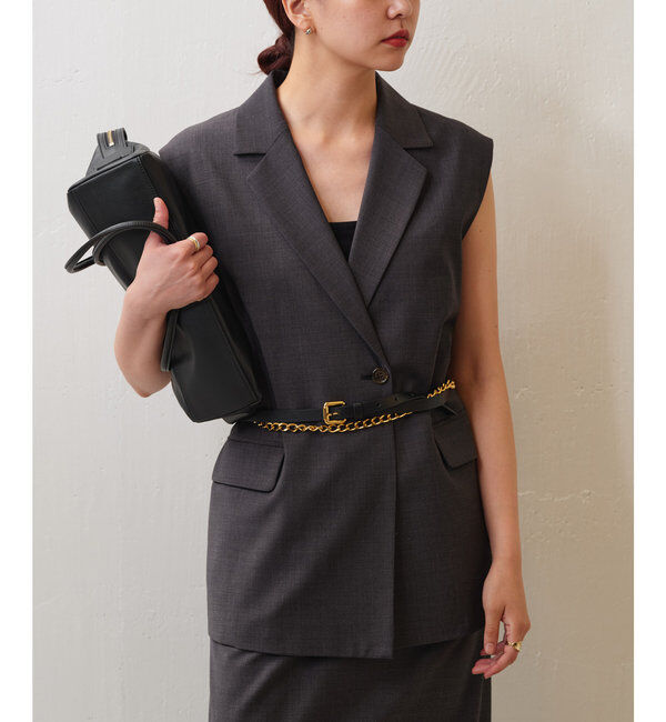  「【セットアップ対応】テーラードジレ」|ベスト・ジレ|