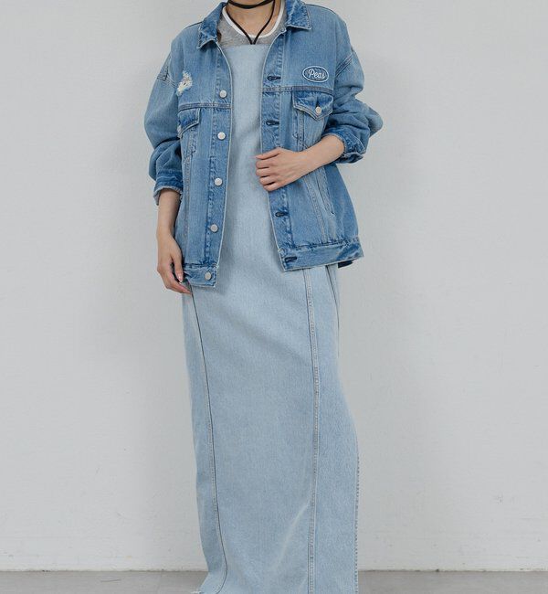  「【PEAS】リメイクデニムドレス」|ワンピース|