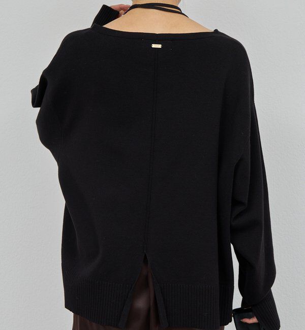  「【CHIKAコラボ】【着やせ&times;時短おしゃれ】タイ付き総針Vネックニット」|ニット・セーター|