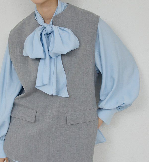  「【セットアップ対応】スキッパージレ」|シャツ・ブラウス|グレー