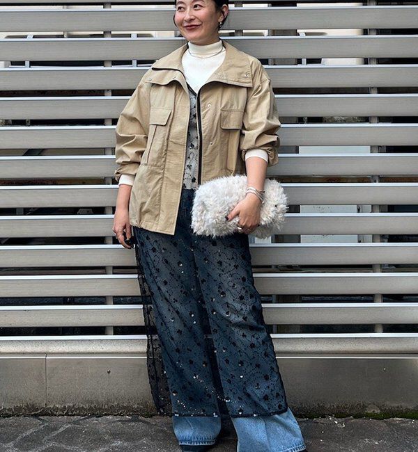  「【CHIKAコラボ】ハイカラーブルゾン」|ブルゾン・スタジャン|