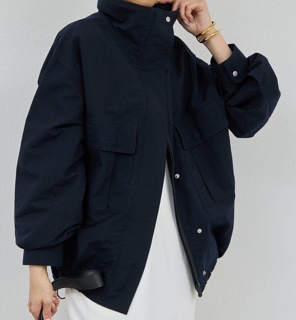  「【CHIKAコラボ】ハイカラーブルゾン」|ブルゾン・スタジャン|