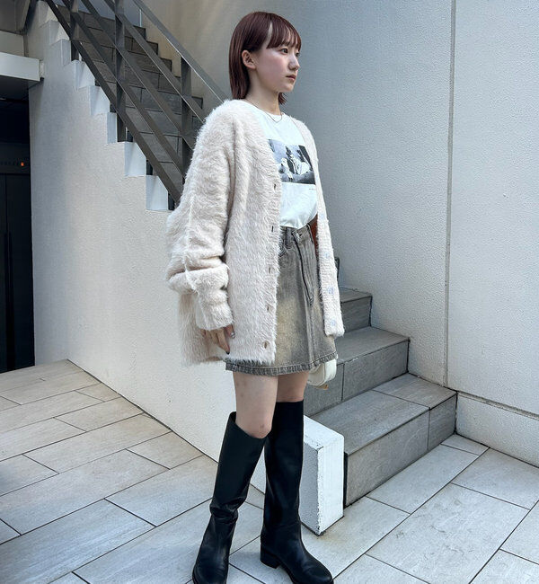  「[mline]シャギーロングカーディガン」|カーディガン|