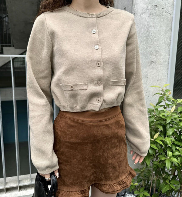  「[mline]ポケットチビカーディガン」|カーディガン|