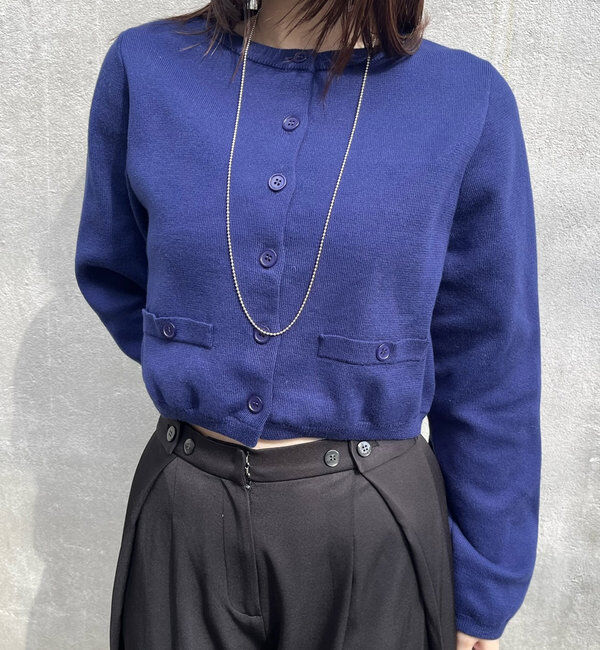  「[mline]ポケットチビカーディガン」|カーディガン|