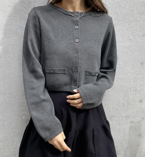  「[mline]ポケットチビカーディガン」|カーディガン|
