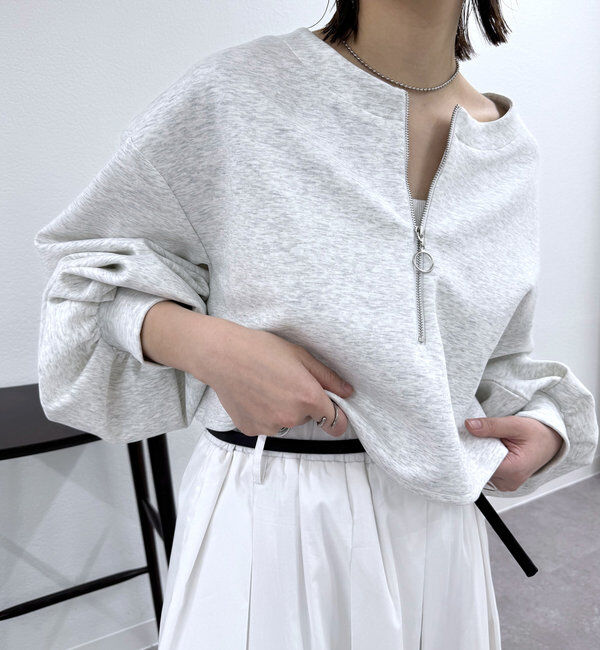  「ポンチショートスウェット」|Tシャツ・カットソー|ライトグレー