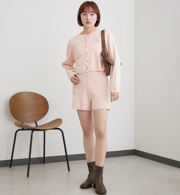  「[mline]ニットショートパンツ」|チノ|