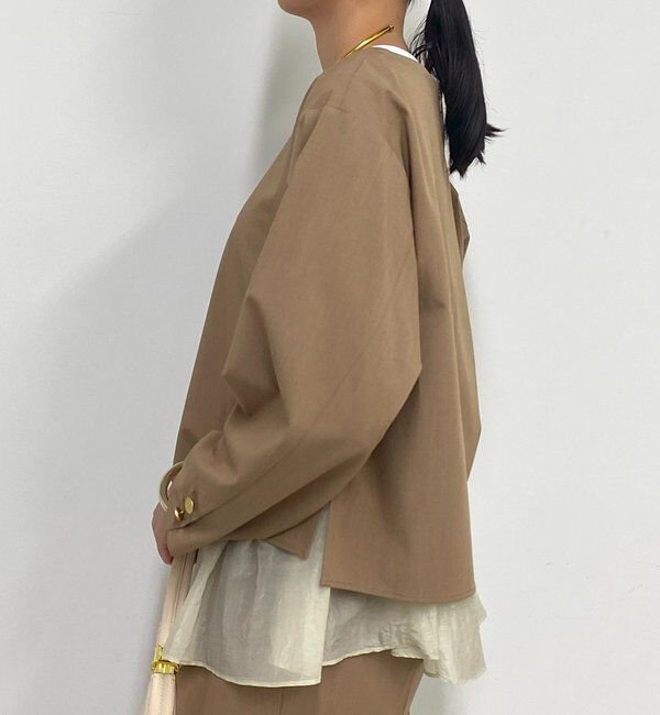 「ペプラムレイヤードブラウス」|シャツ・ブラウス|