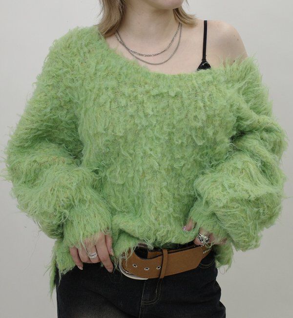  「モヘアライクリボンニット」|ニット・セーター|