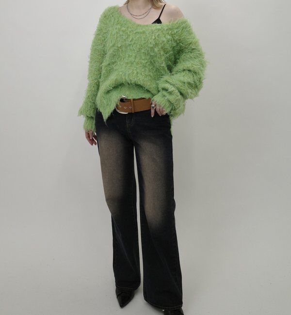  「モヘアライクリボンニット」|ニット・セーター|