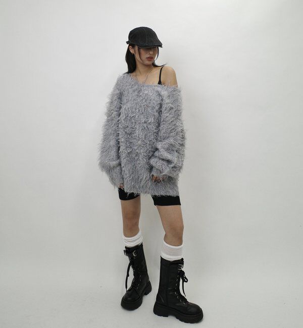  「モヘアライクリボンニット」|ニット・セーター|